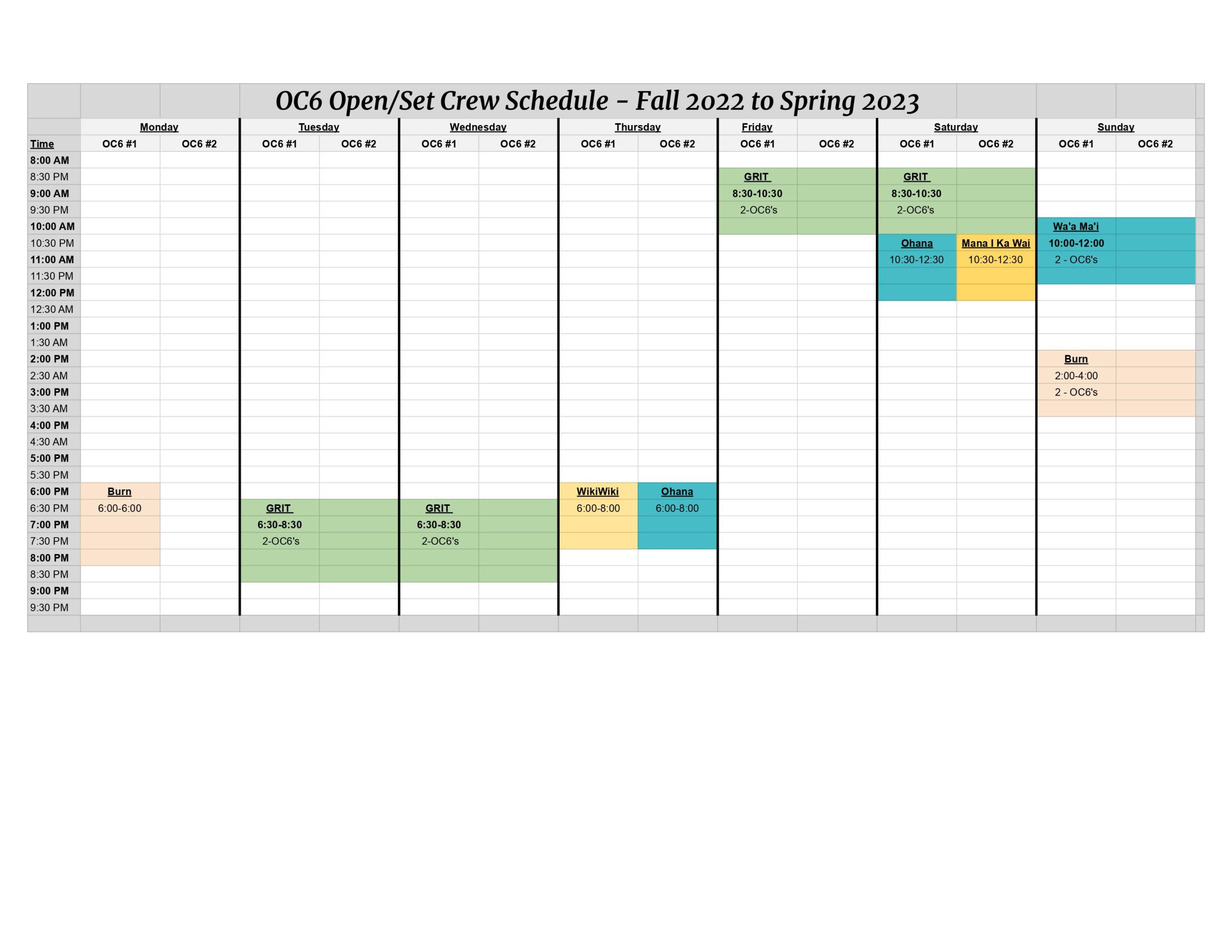 OC6 Set Crew Schedule (modified 10_30_22) - Sheet1